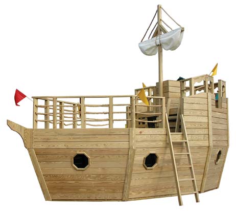 Wooden Pirate Ship Playhouse