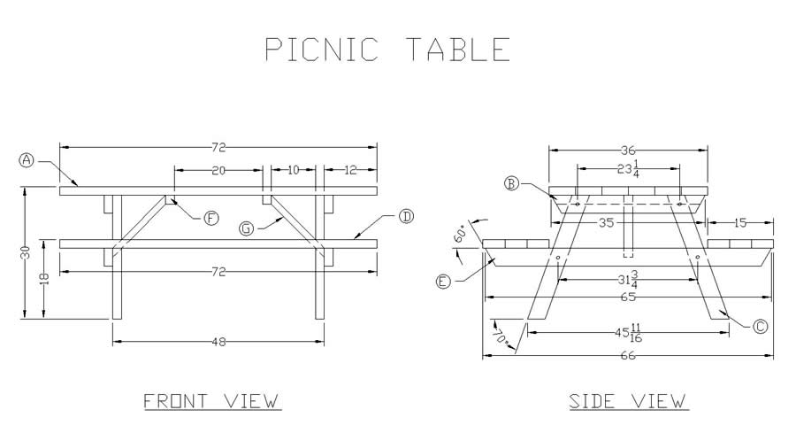 Wood Picnic Table Plans
