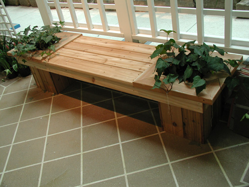 Garden Bench with Planters Plans