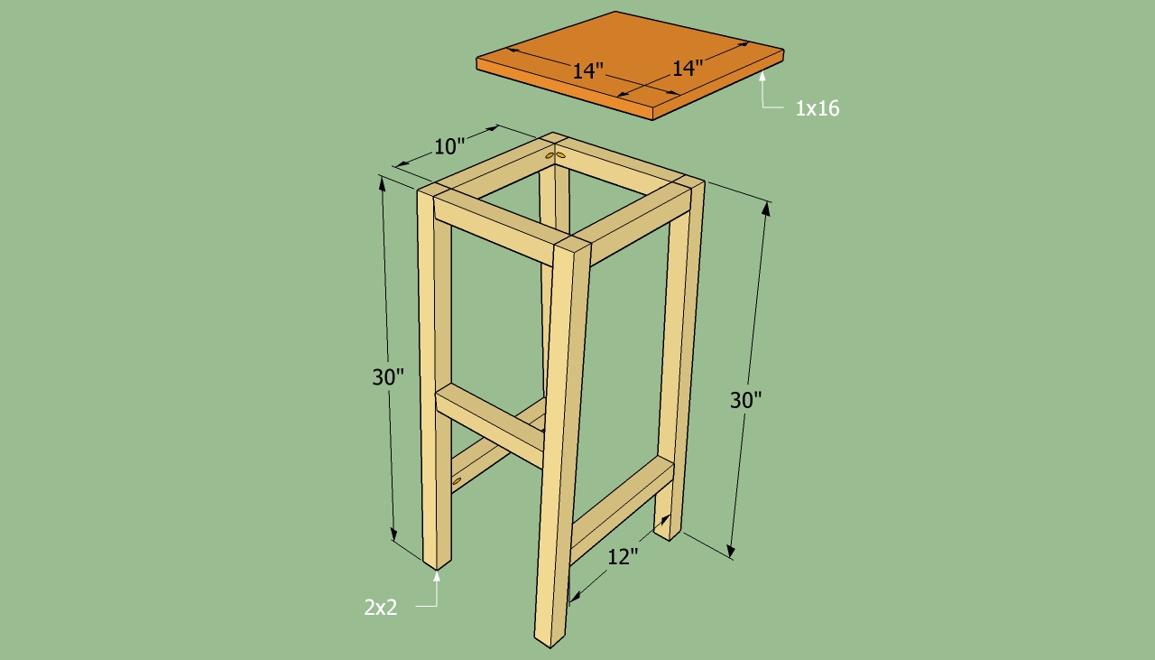 Here Diy wooden bar stool plans ~ Ambla