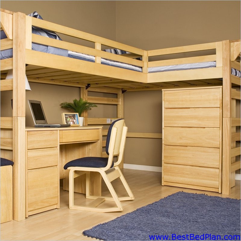 Wooden Loft Bed Plans | How To build a Amazing DIY Woodworking 