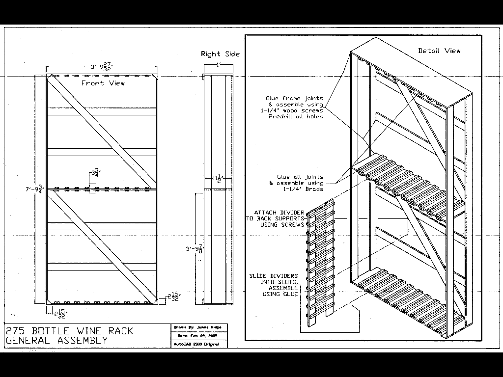 Wood Wine Rack Plans