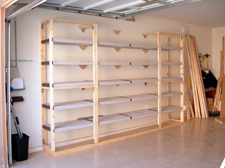 Wood Garage Storage Shelf Plans