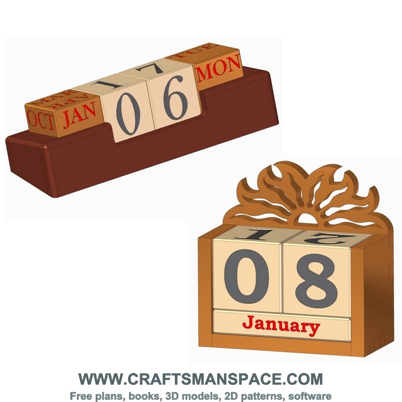 Perpetual Calendar Wooden Blocks
