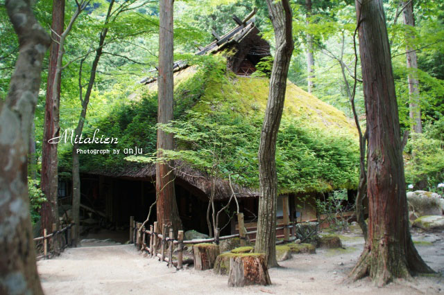 森に包まれた藁葺き屋根の古民家　山菜料理 みたき園　鳥取県八頭郡