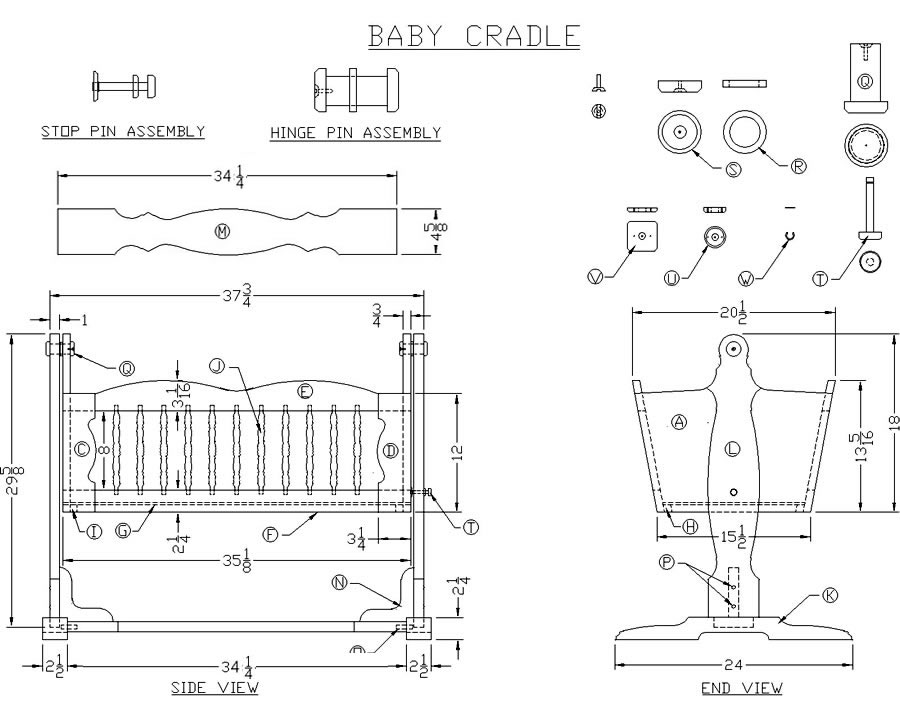 Boat Wooden Baby Cradle Kits | How To and DIY Building ...