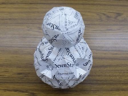 折り紙雪だるま origami ball