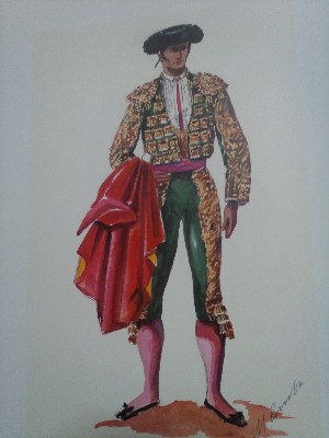 スペインの伝統 民族 衣装 闘牛士 トレロ Torero の衣装 その４