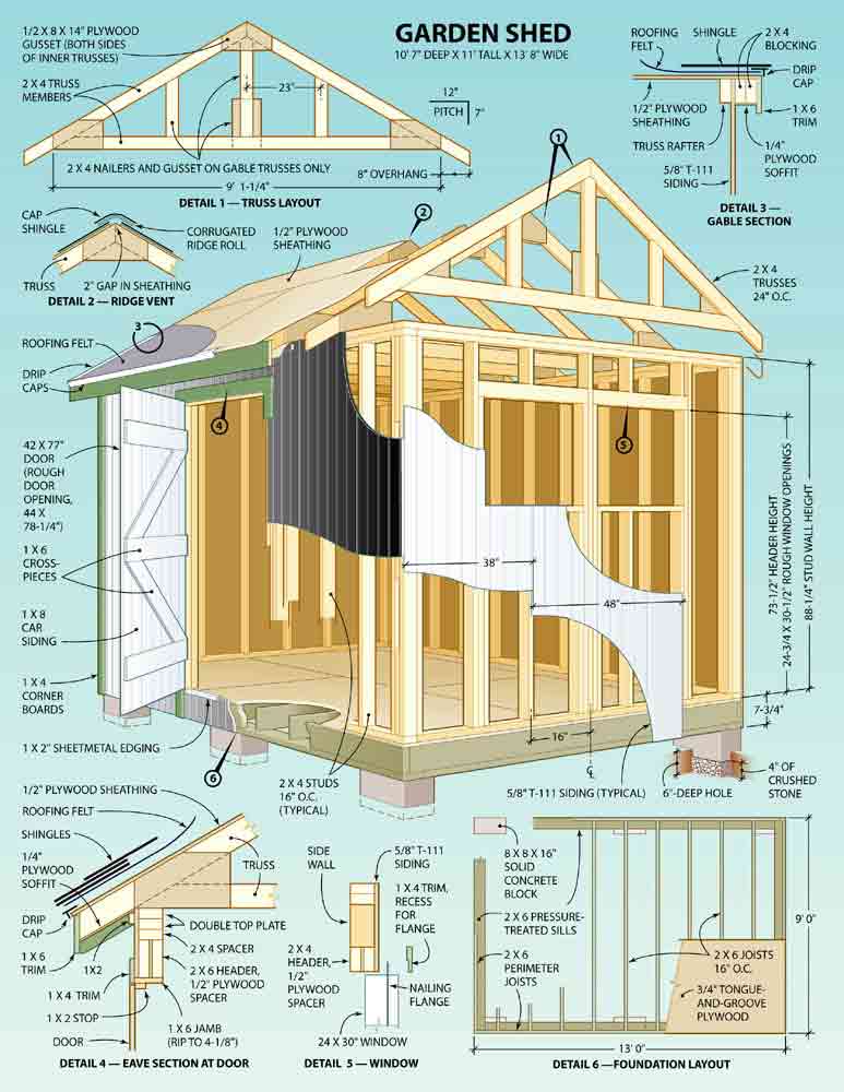 8×10 shed plans free : how a superb storage shed plans can