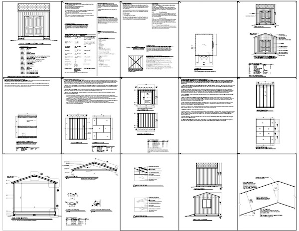 12 X 10 Shed Plans How to Build DIY by ...