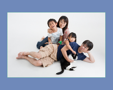 新潟市　自然な家族写真　