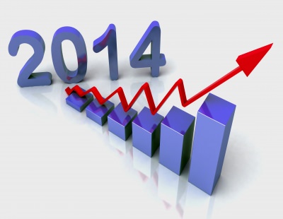 2014 Blue Bar Chart Shows Budget