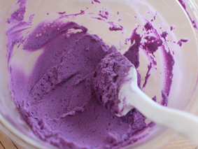 ハロウィンお菓子　紫芋の簡単ケーキ　レシピ