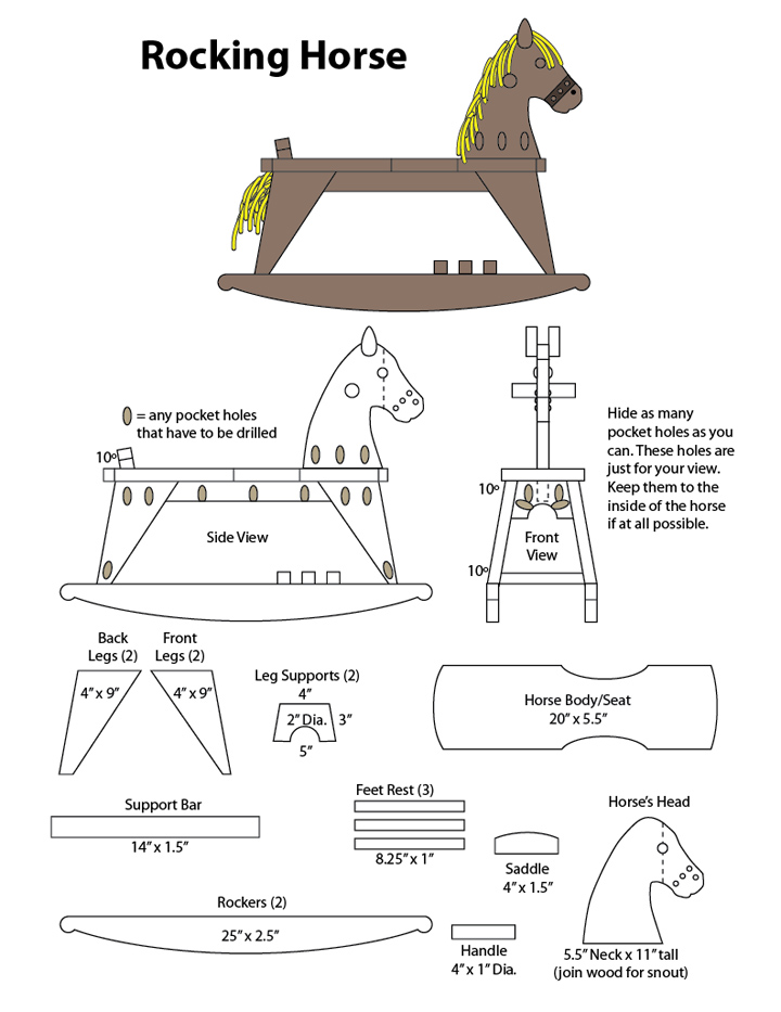 Plans For Rocking Horse Easy DIY Woodworking Projects Step by Step