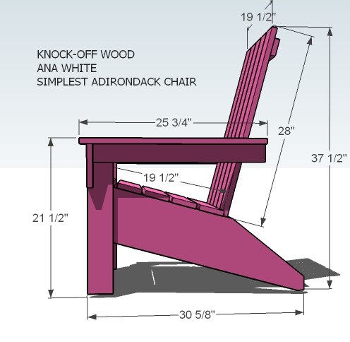 Printable Adirondack Chair Plans Easy Diy Woodworking Projects