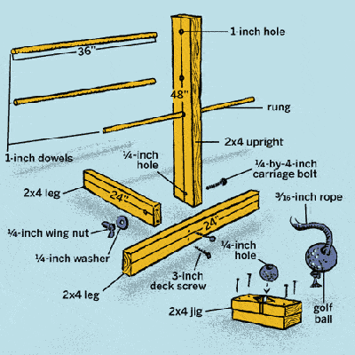 Wood Work How To Build Wood Ladder Golf Easy-To-Follow ...