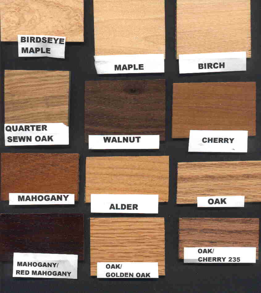 Wood Dye Colour Chart