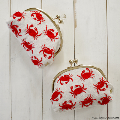crab embroidery by yumikohiguchi